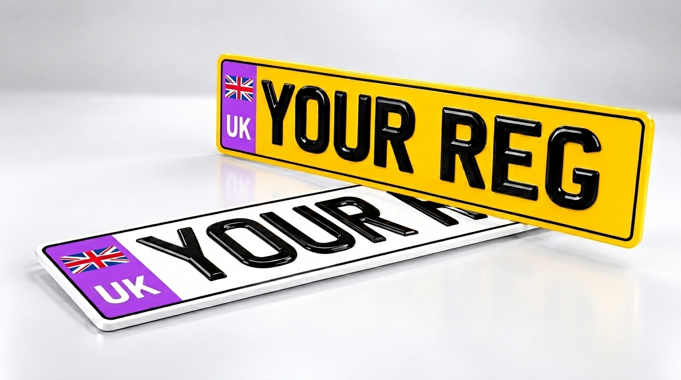 3D Gel — Purple Badge number plate — product photo