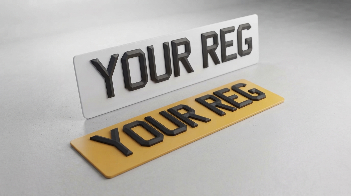 Retro Matt — UK Standard Number Plates — product photo