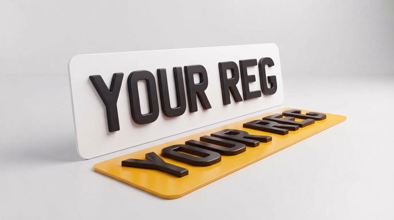 Stacked — UK Standard Number Plates — product photo