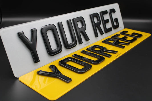 Pair 4D Gel Number Plates