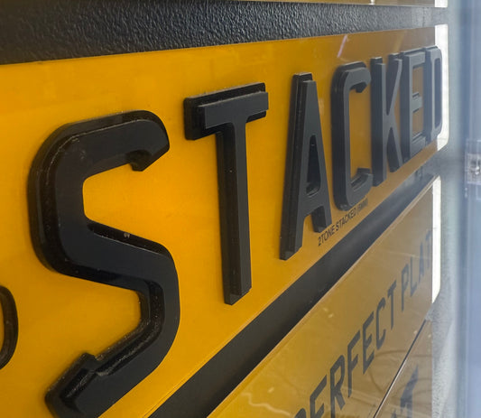 Pair Stacked Number Plates